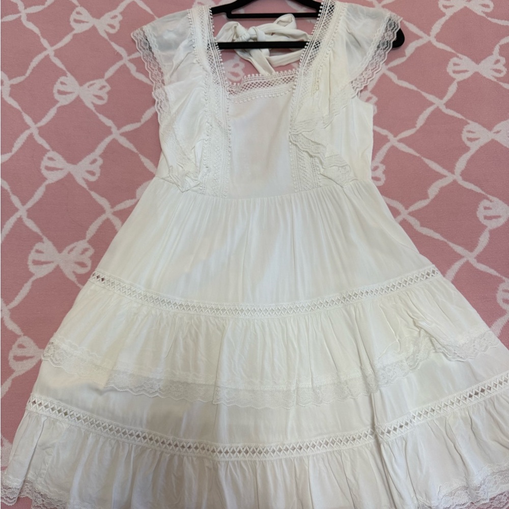 white preppy mini dress